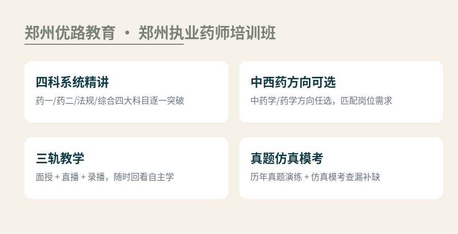 执业药师四大考试科目