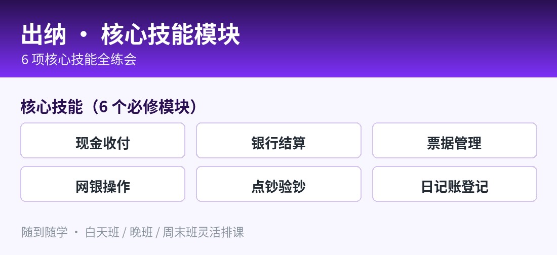 出纳 · 核心技能模块