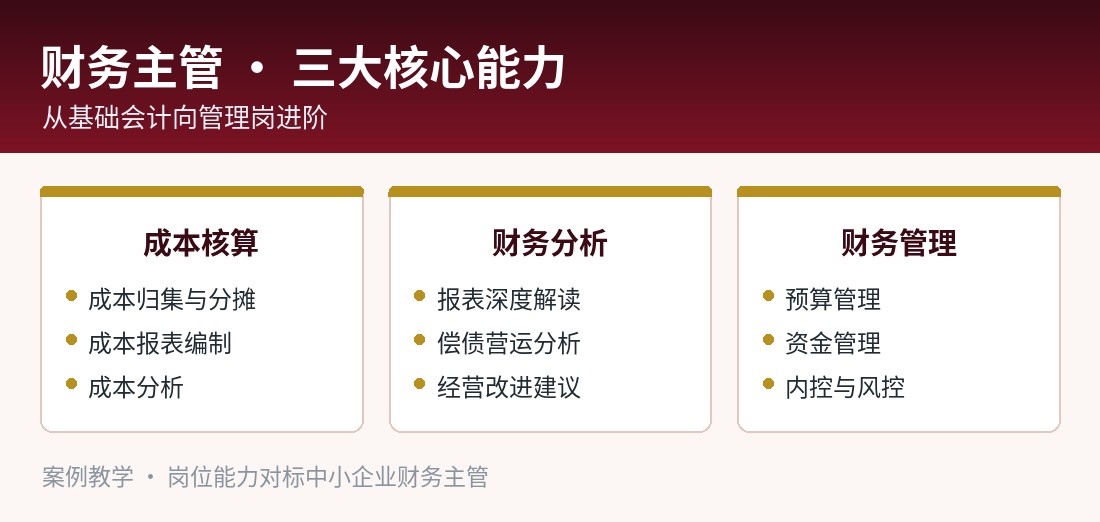 财务主管 · 三大核心能力