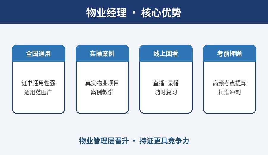 物业经理核心优势