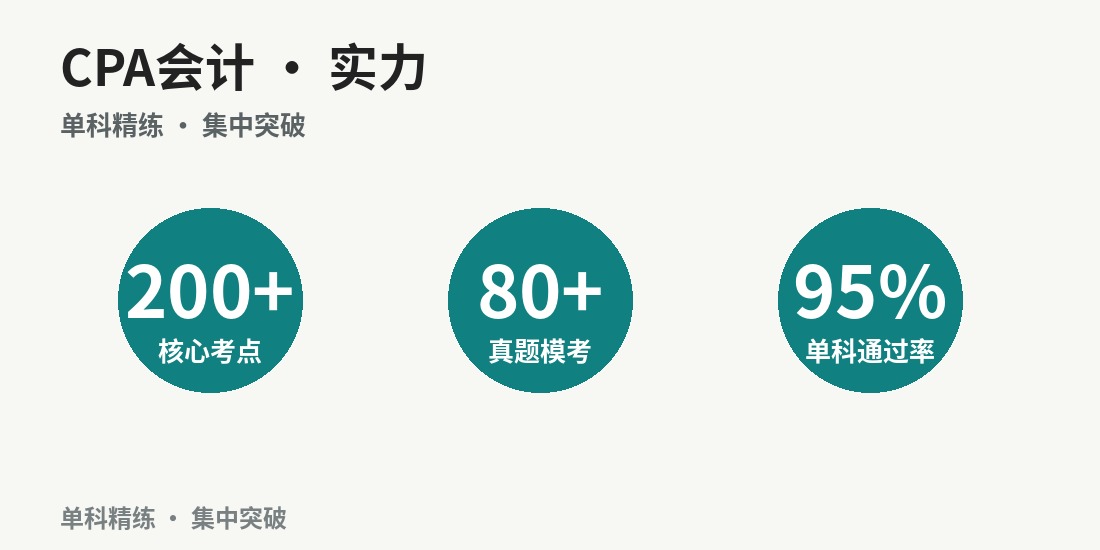 成都CPA会计科目单科班 · 课程要点