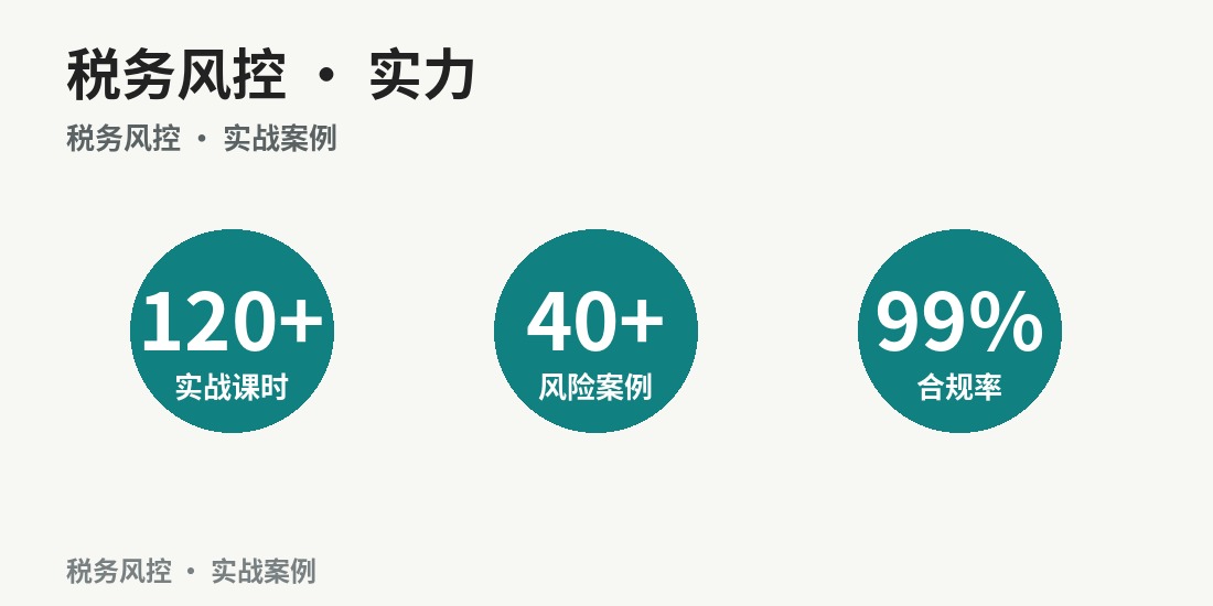 成都税务管理风控案例班 · 课程要点